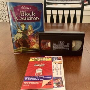 The Black Cauldron VHS 1998 Walt Disney Masterpiece Collection Complete Vintage
